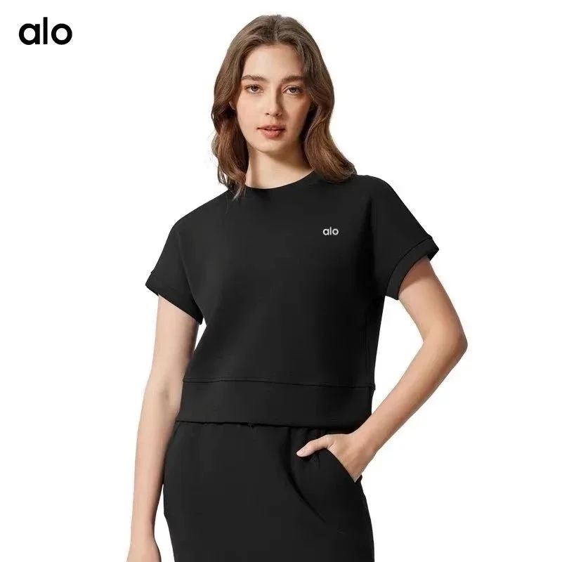 Alo Yoga Alo Black Crop T-Shirt Women's Black - 1