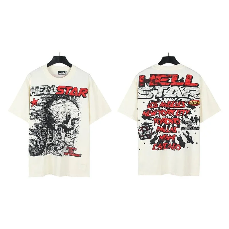 Hellstar Hellstar Apricot Graphic T-Shirt Beige - 1