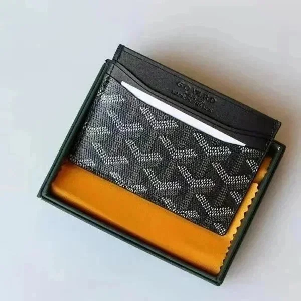 Goyard Goyard YARD Card Holder Black Monogram Wallet Black - 1