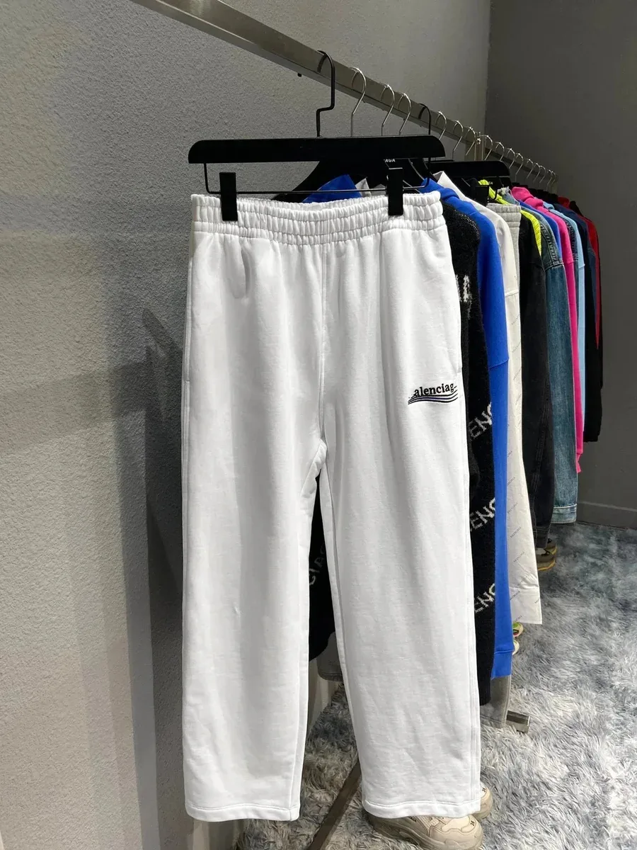 Balenciaga Balenciaga Track White Embroidery Sweatpants White