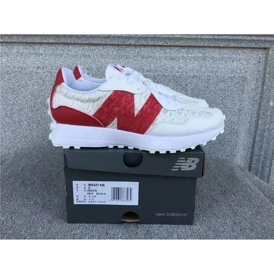 New Balance New Balance 327 MS327 KB White/Red Sneakers White - 1