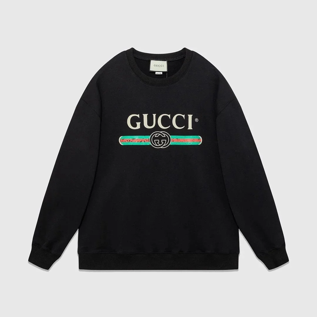 Gucci Gucci Tennis Club 20 Black Red-Green Web Sweatshirt Black