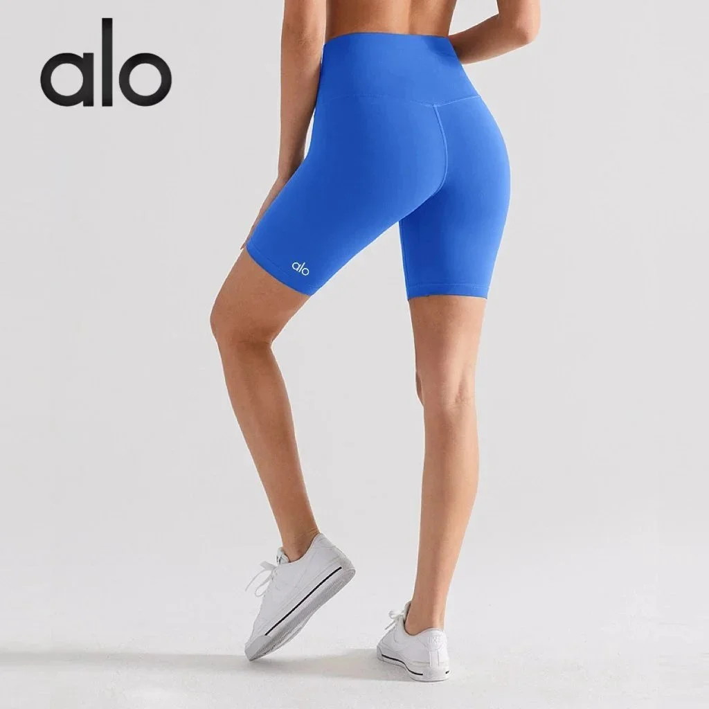 Alo Yoga Alo Wild Blue Bike Shorts Blue - 1