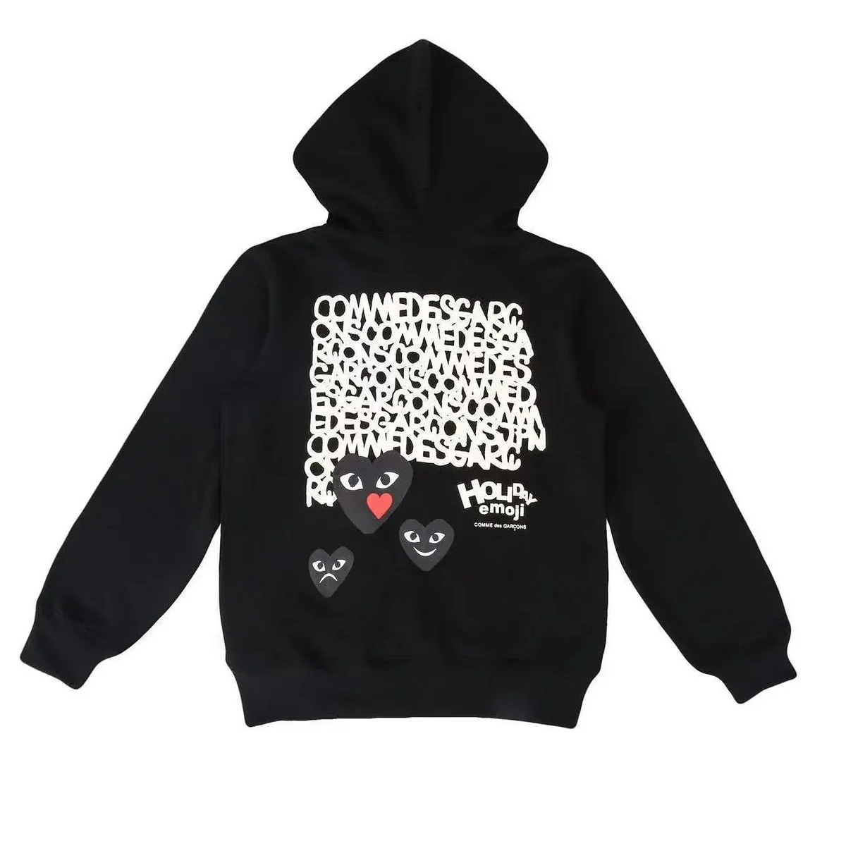 Comme des Garçons Comme des Garçons Play Hoodie Black Emoji Graphic Black - 1