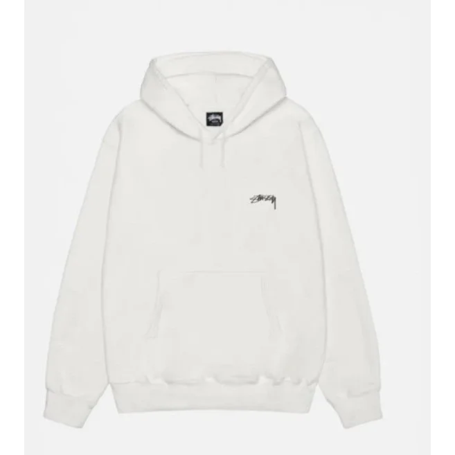 Stussy Stussy Stüssy Hoodie White Solid Pullover White - 1