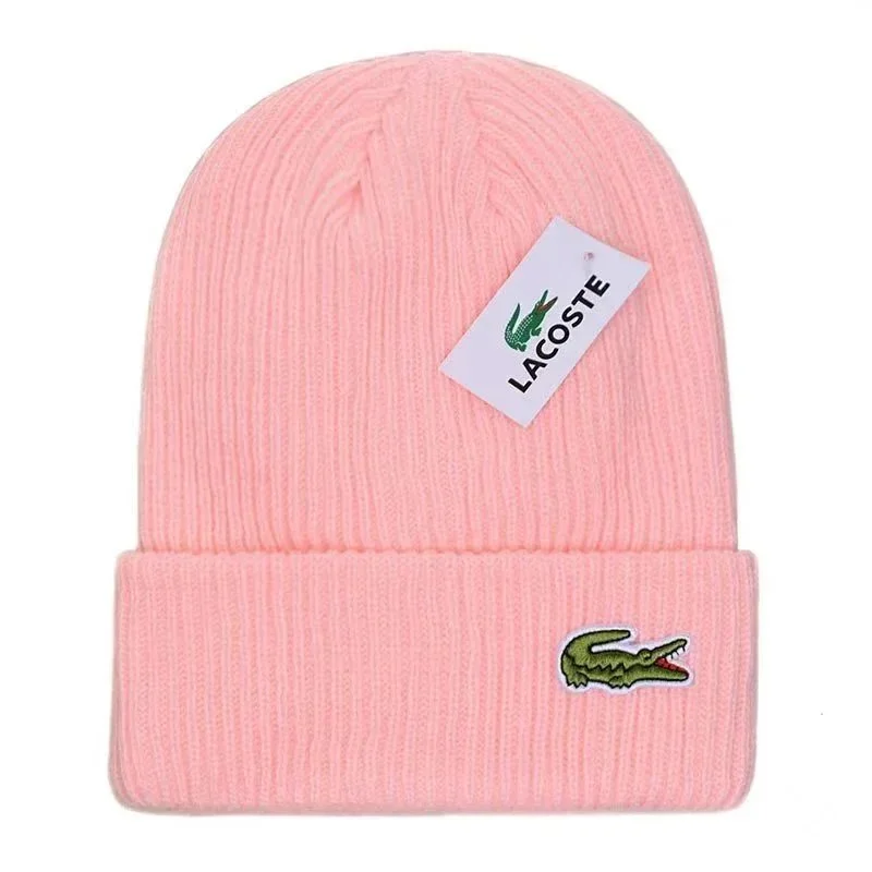 Lacoste Lacoste Pink Crocodile Beanie Hat Pink