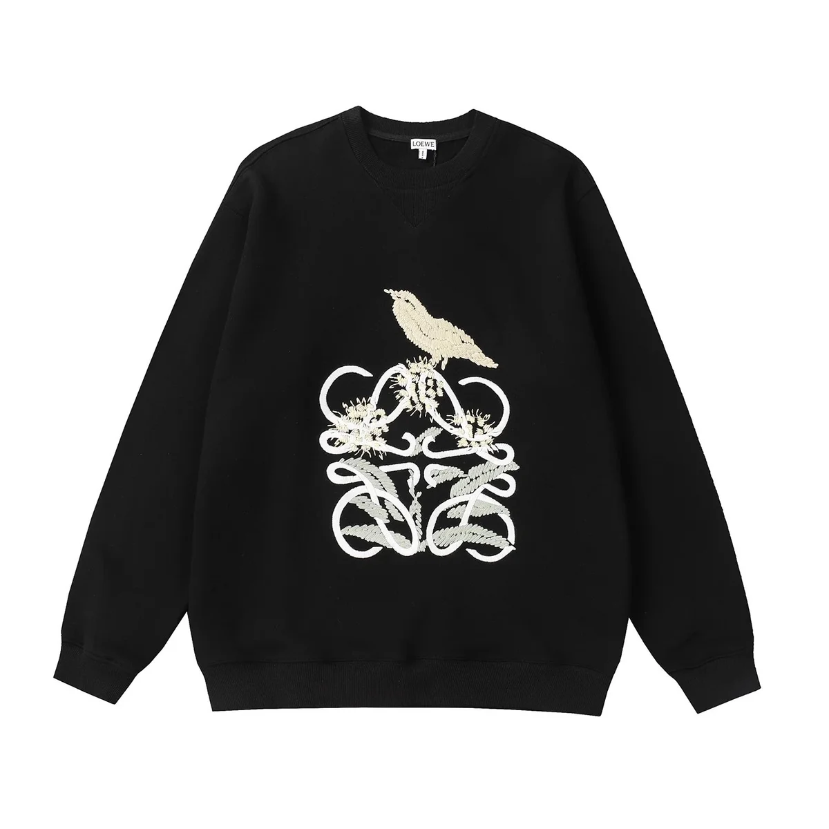 Loewe Loewe Anagram Embroidered Black Sweatshirt Black