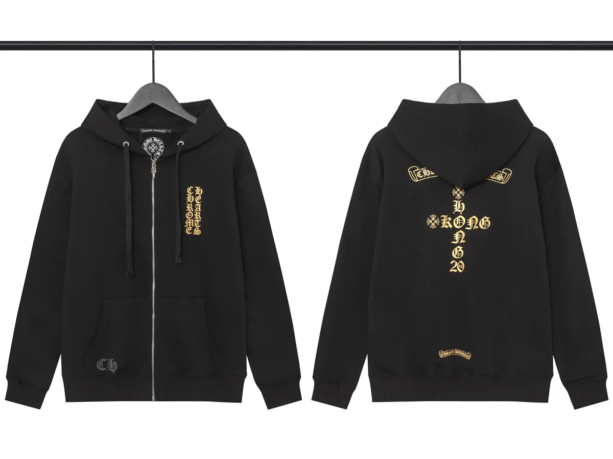 Chrome Hearts Chrome Hearts HKONG 20 Zip-Up Hoodie Black Black - 1
