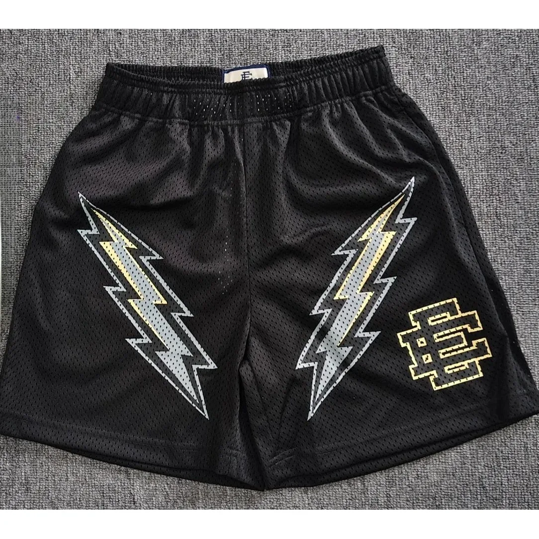 Other Black Lightning Bolt Basketball Shorts Black - 1
