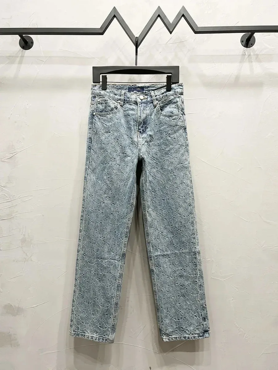 Other Light Wash Monogram Denim Jeans Blue - 1