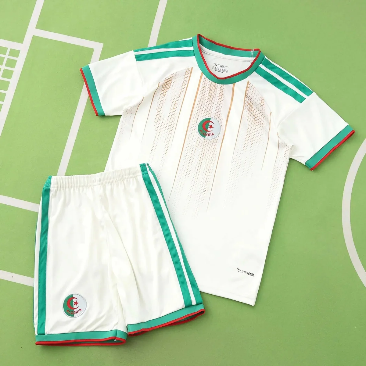 Adidas Adidas Classic Football Algeria Jersey & Shorts Set White - 1