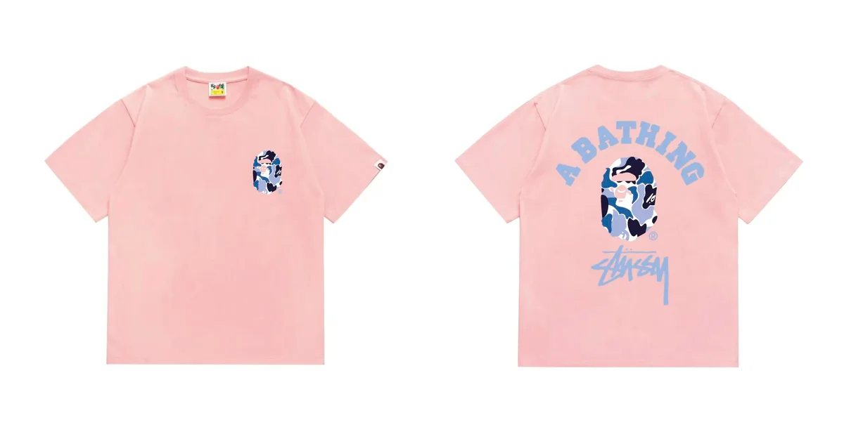 A Bathing Ape A Bathing Ape BAPE STA 213 Pink T-Shirt Pink - 1