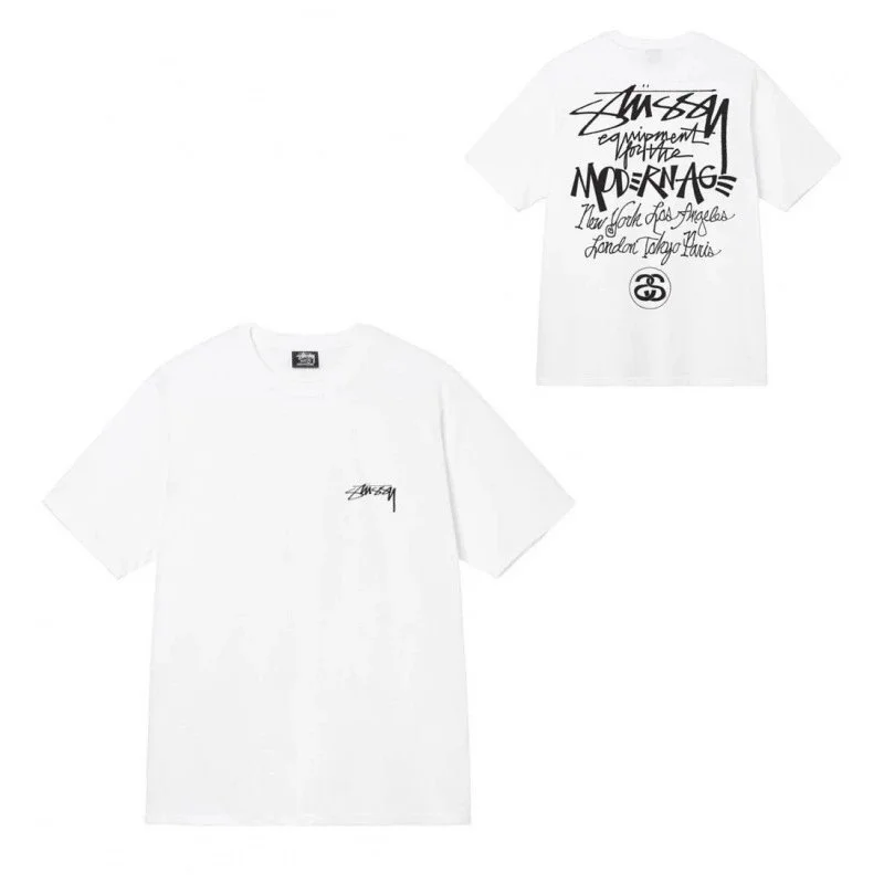Stussy Stussy Modern Age White T-Shirt White - 1
