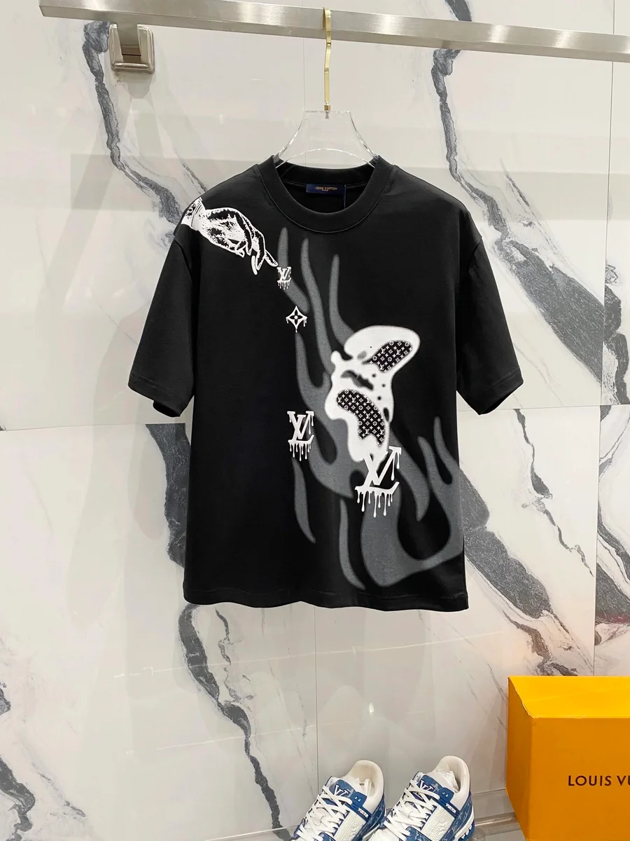 Louis Vuitton Louis Vuitton Monogram Black/White Graphic T-Shirt Black