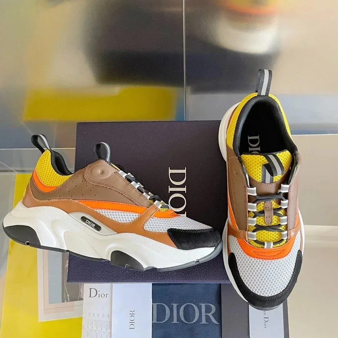 Dior Dior B23 Brown/Orange/Yellow Sneakers Multicolor
