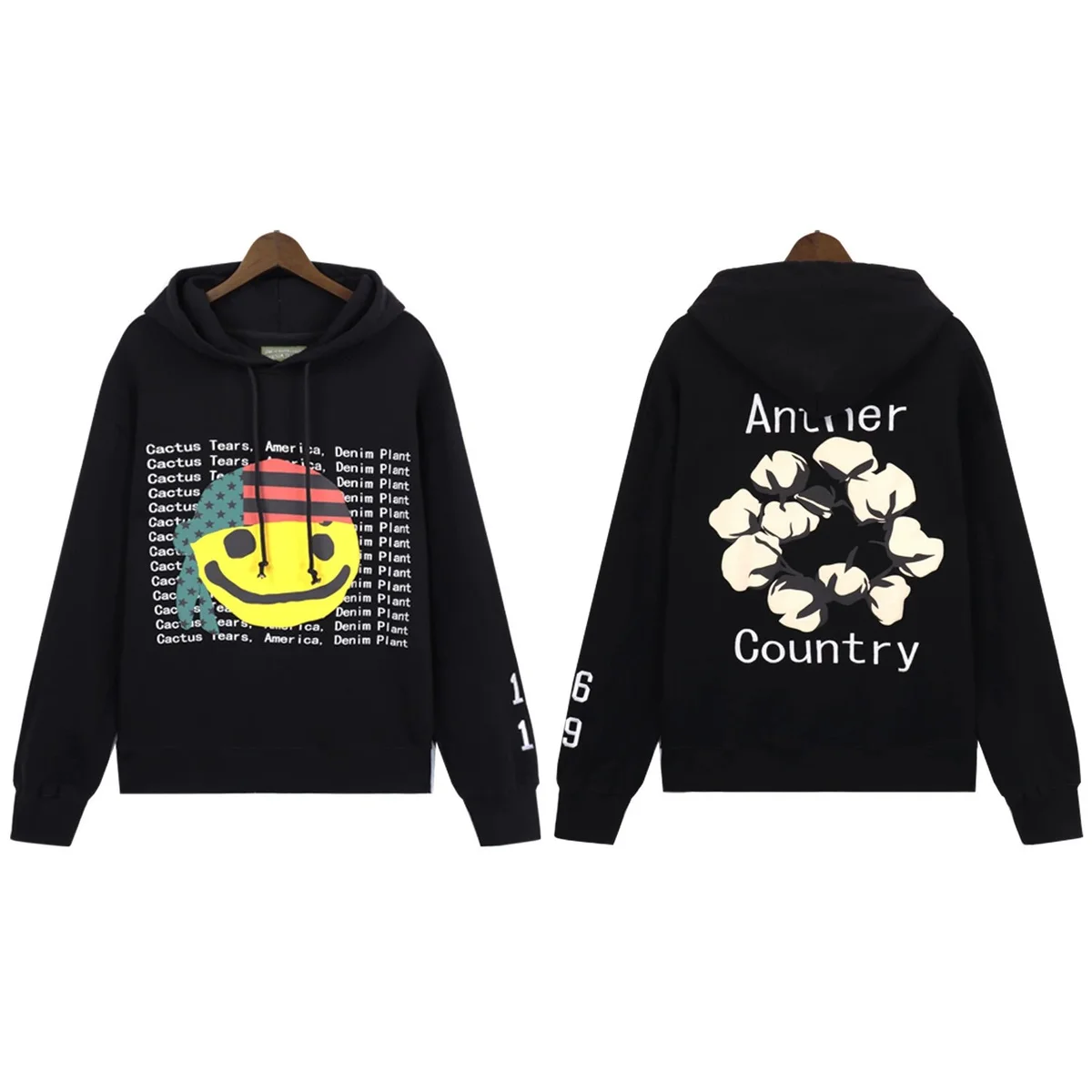 Cactus Tears Cactus Tears Black Cotton Hoodie Black - 1