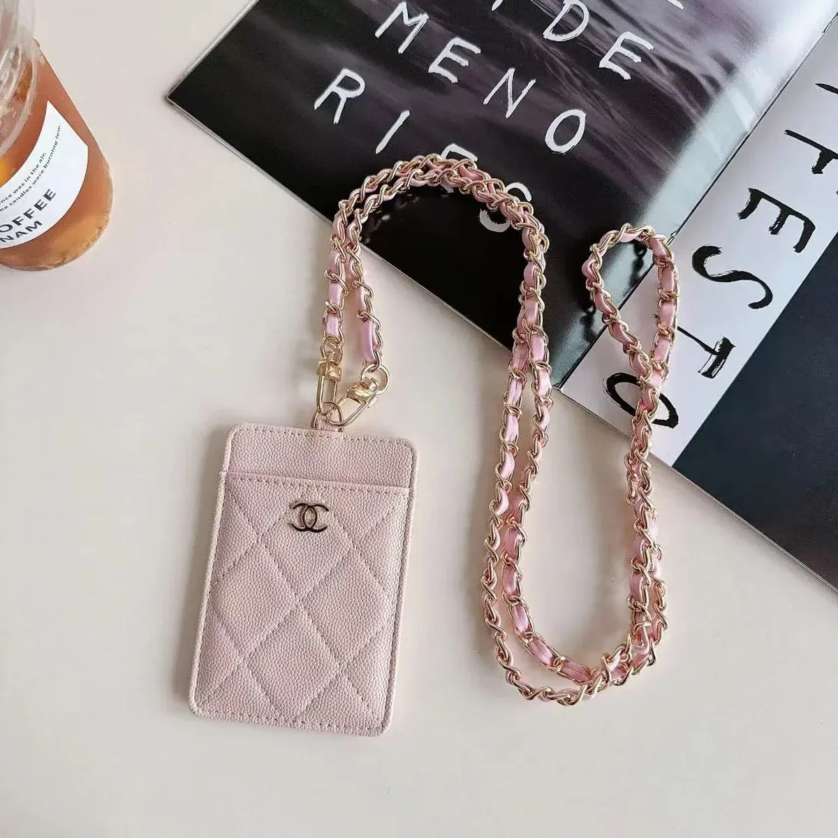 Chanel Chanel Wallet on Chain Blush Pink Card Holder Pink
