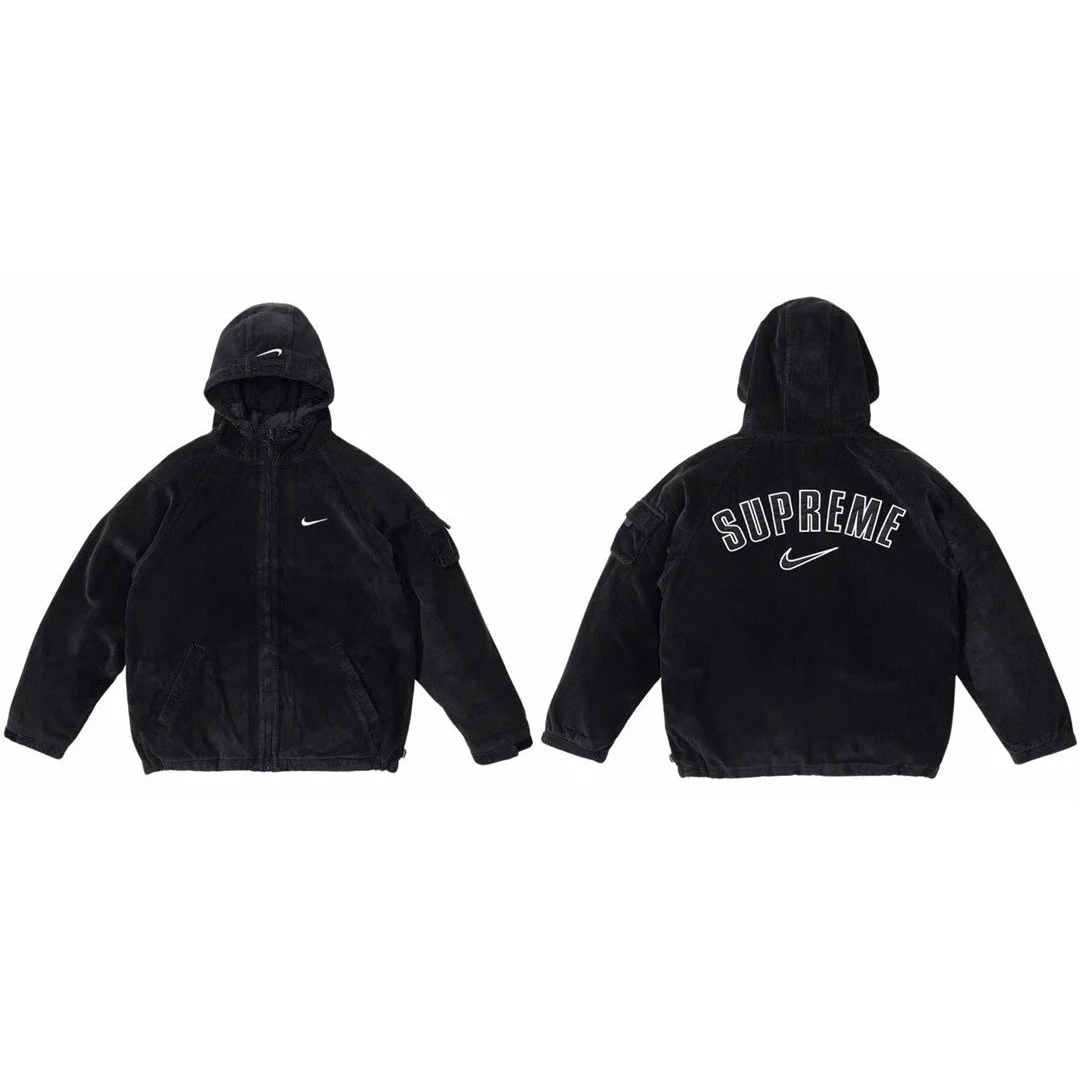 Supreme Supreme Supreme x Nike Black Hooded Jacket Black