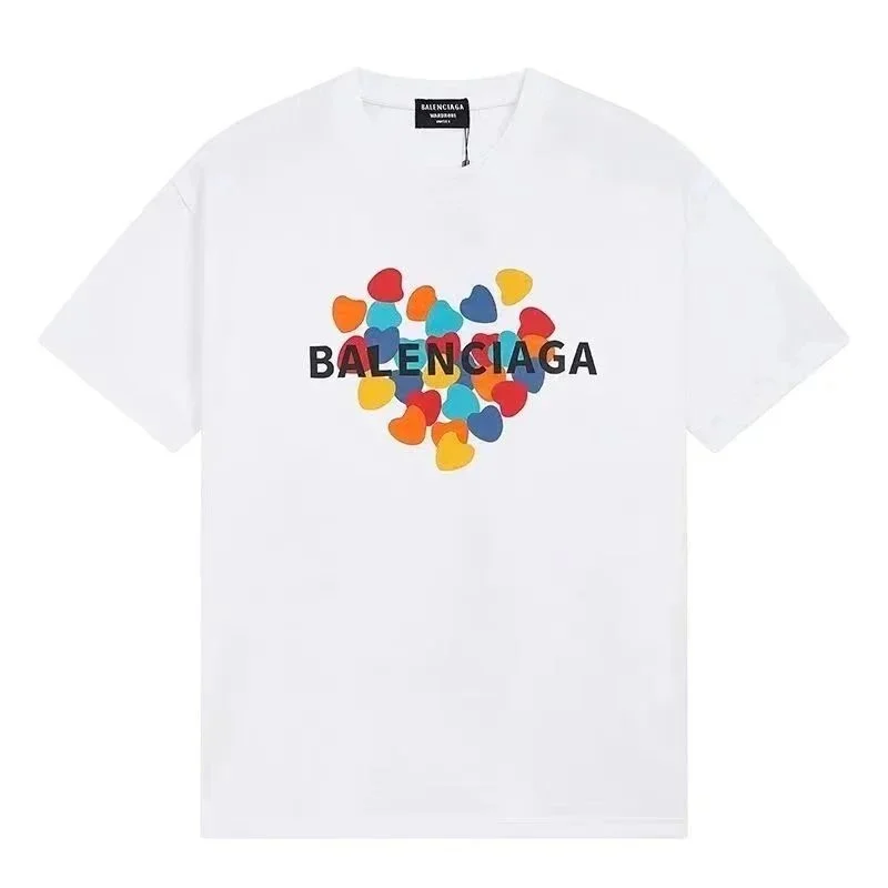 Balenciaga Balenciaga Multicolor Heart T-Shirt White