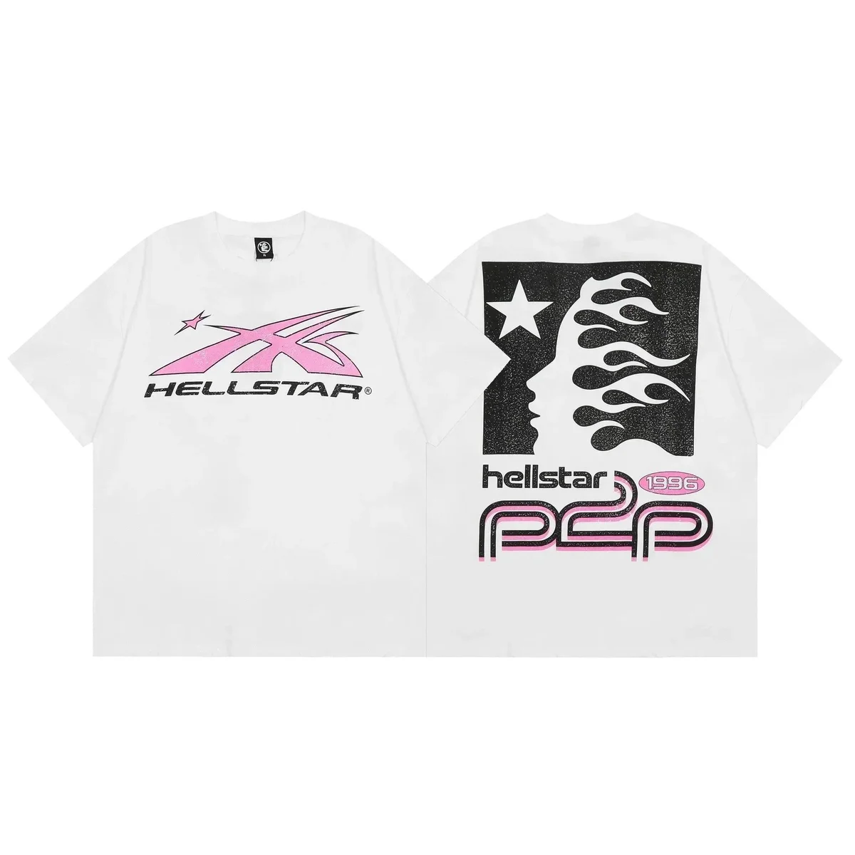 Hellstar Hellstar White/Pink PEP Graphic T-Shirt White - 1