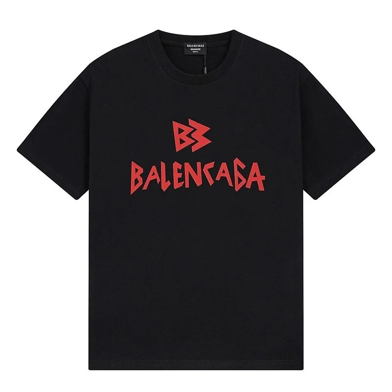 Balenciaga Balenciaga BA Logo Black T-Shirt Black - 1