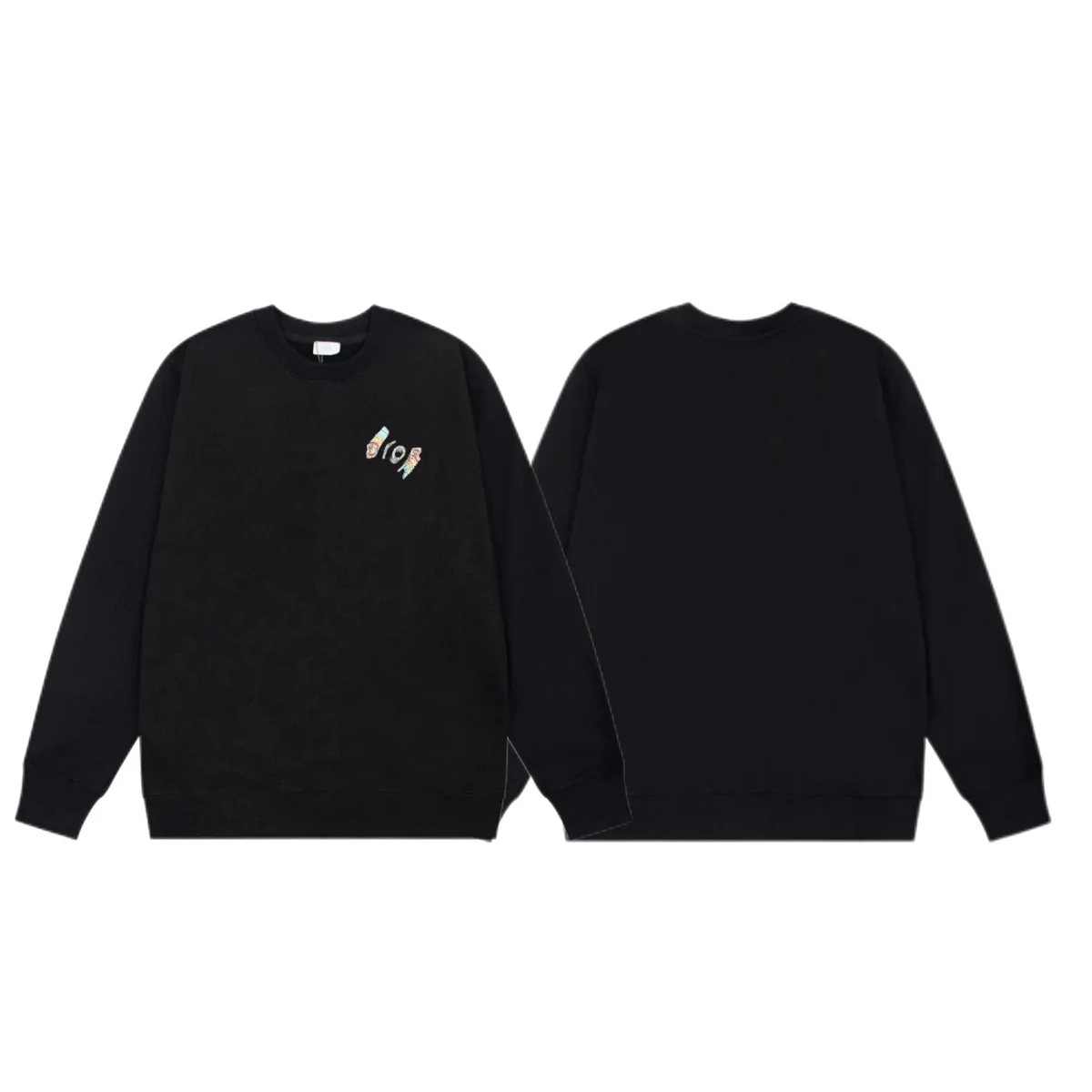 Other Black Embroidered Crewneck Sweatshirt Black - 1