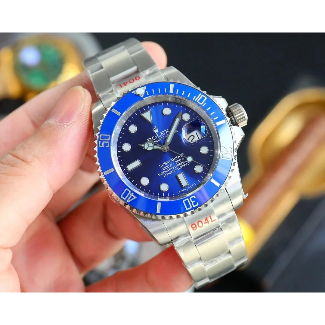 Rolex Rolex Submariner Blue Dial Steel Watch Blue - 1