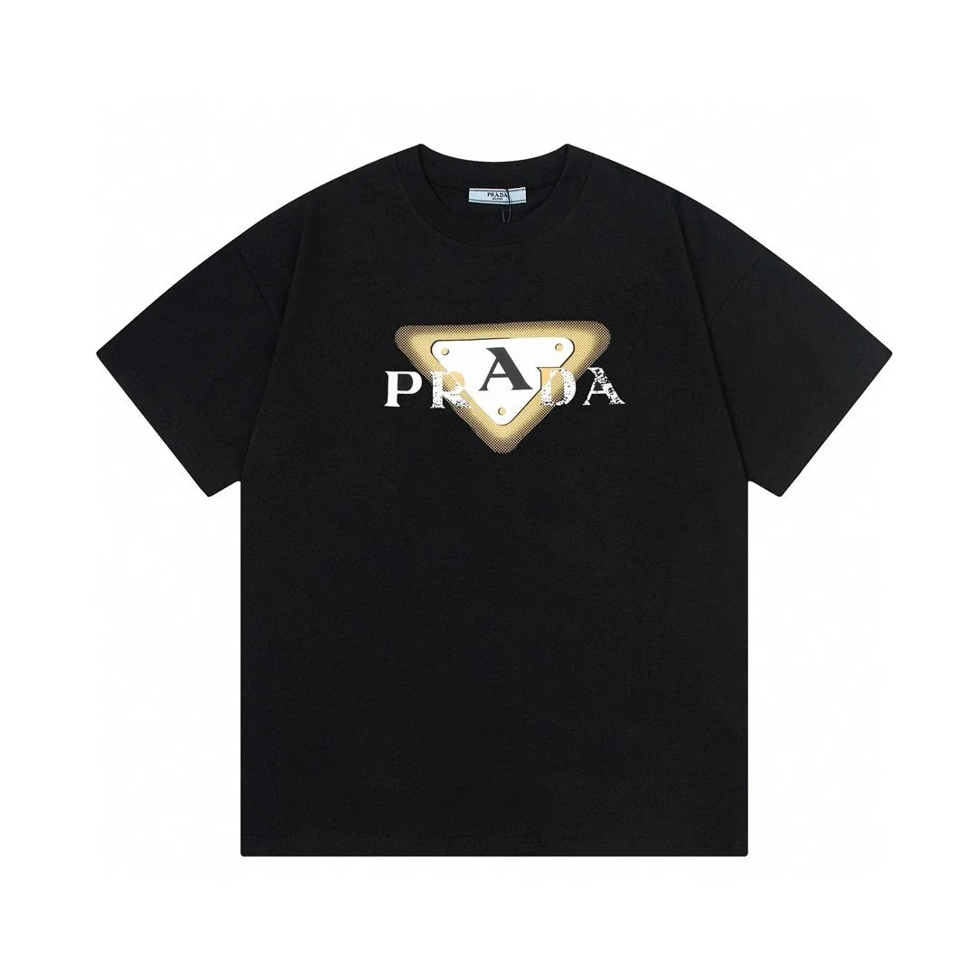 Prada Prada Triangle Logo Black T-Shirt Black