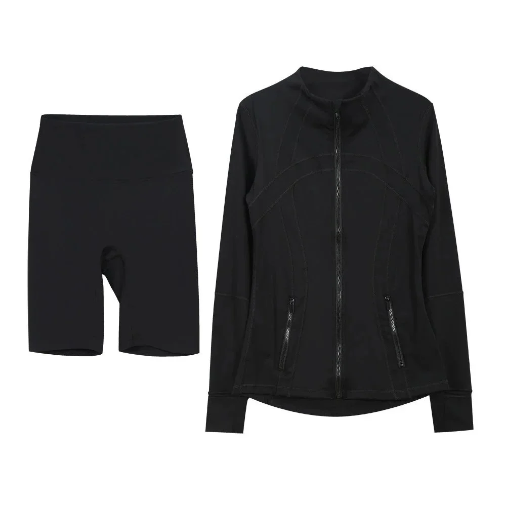 Other Black Solid Set - Jacket & Shorts Black - 1