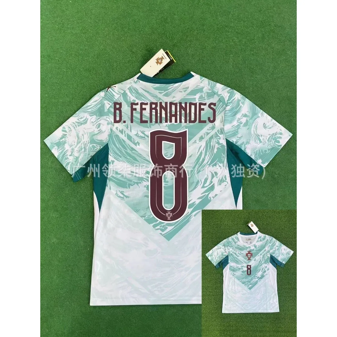 Other 2026 Portugal Away #8 Fernandes Jersey Football Shirt Blue - 1