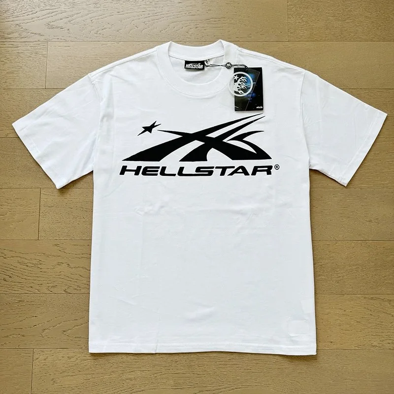 Hellstar Hellstar White/Black Logo T-Shirt White - 1