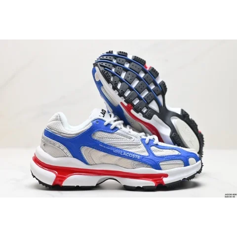 Lacoste Lacoste Blue & White Sneakers with Red Accents Blue - 1