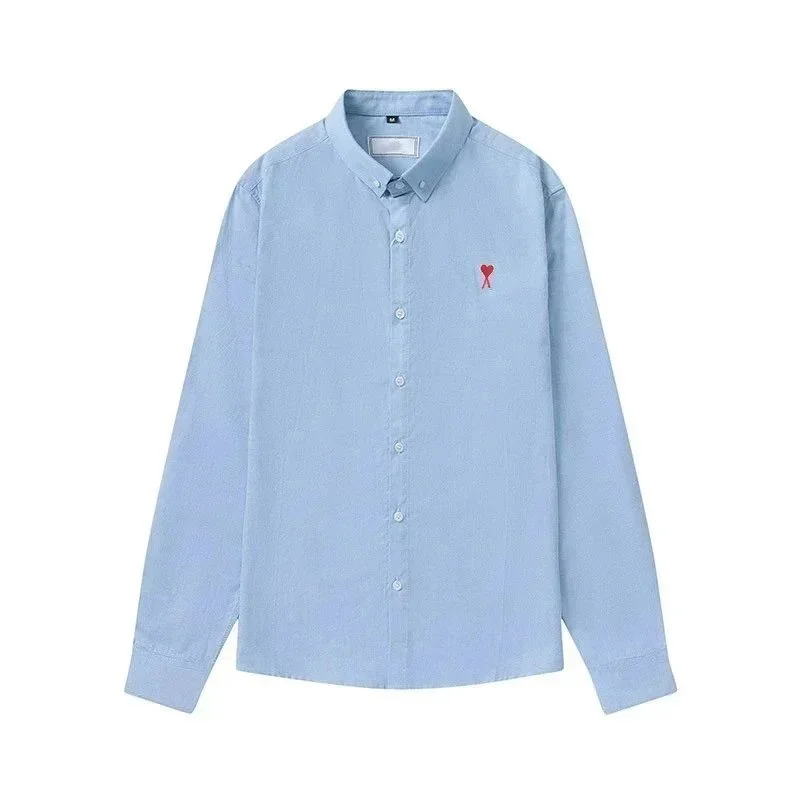 Ami Paris Ami Paris Ami de Coeur Blue-802# Button-Up Shirt Blue