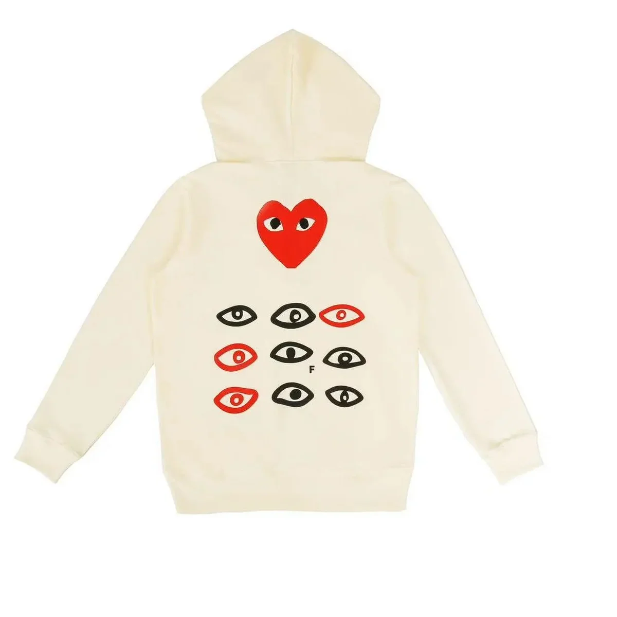 Comme des Garçons Comme des Garçons Hoodie Cream Heart Eyes Graphic Cream - 1