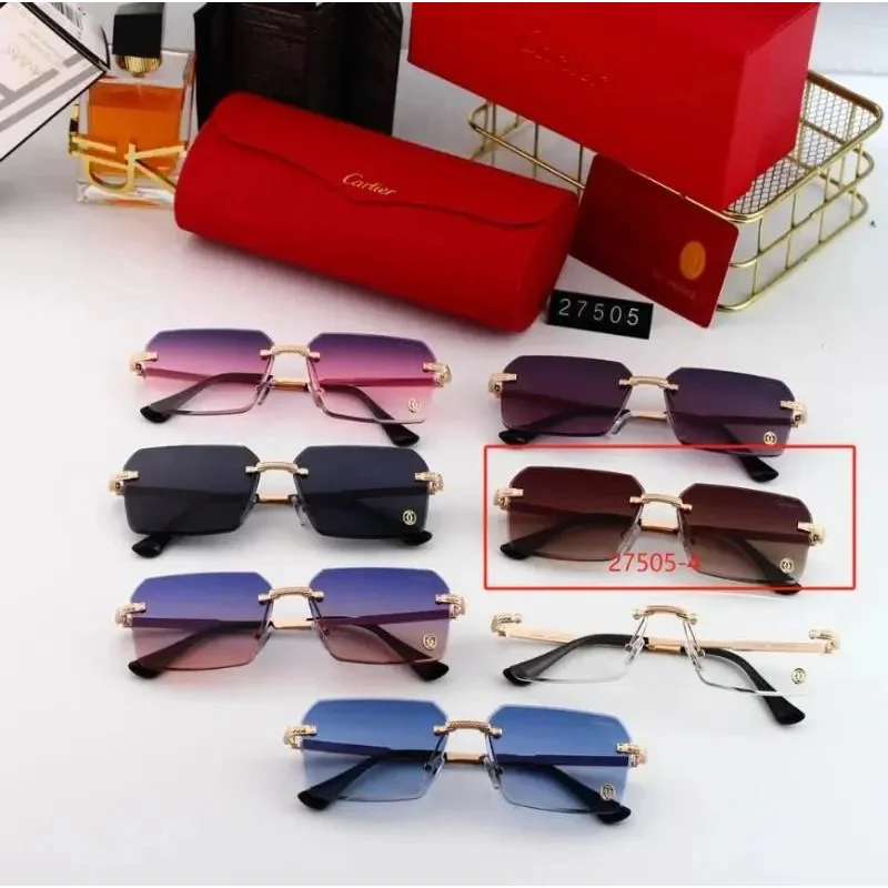 Cartier Cartier Santos 27505-4 Gold/Brown Gradient Sunglasses Gold