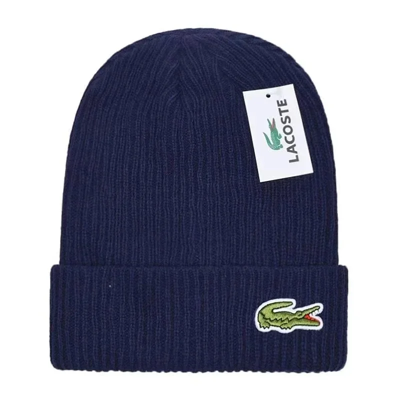 Lacoste Lacoste Navy Crocodile Beanie Hat Navy