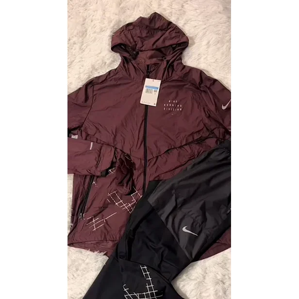 Nike Nike Air Zoom Running Set Burgundy Tracksuit Red - 1
