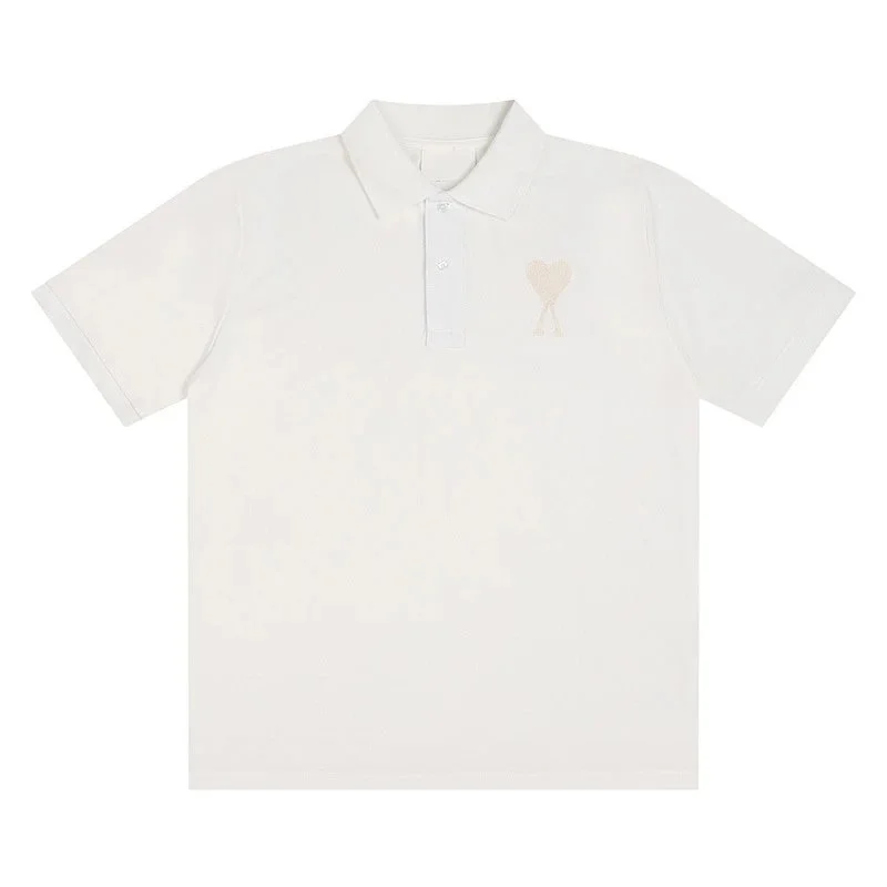 Ami Paris Ami Paris White AMI Heart Polo Shirt White - 1