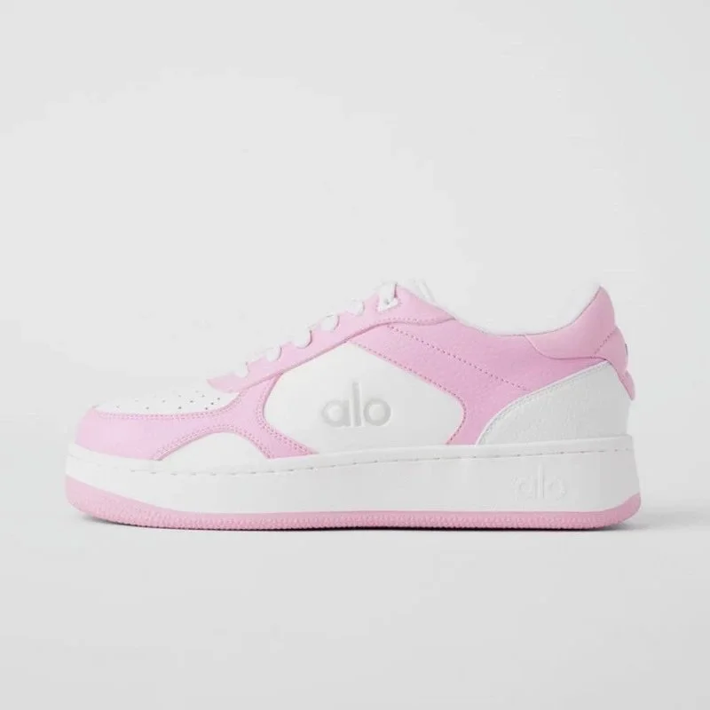 Alo Yoga Alo Yoga Pink & White Platform Sneakers Pink - 1