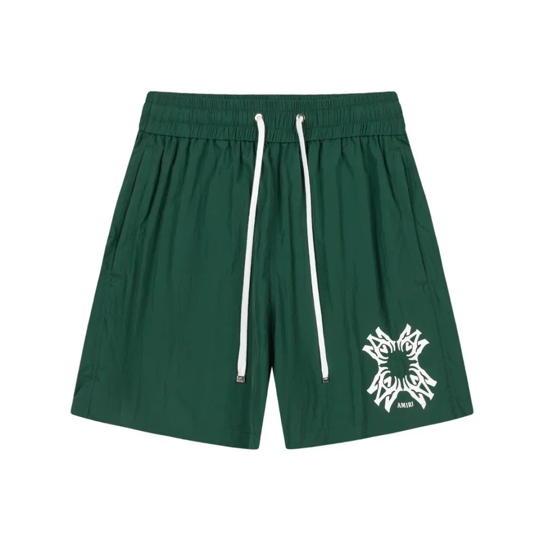 Amiri Amiri Green Tribal Print Shorts Green - 1
