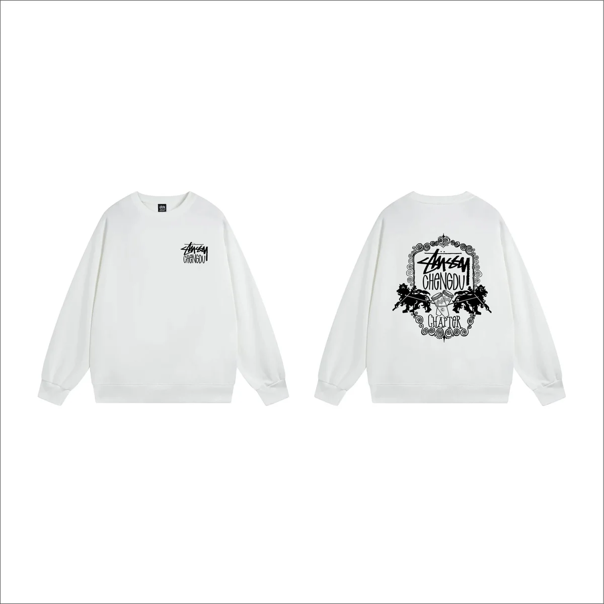 Stussy Stussy Chengdu Chapter White Crewneck Sweatshirt White - 1