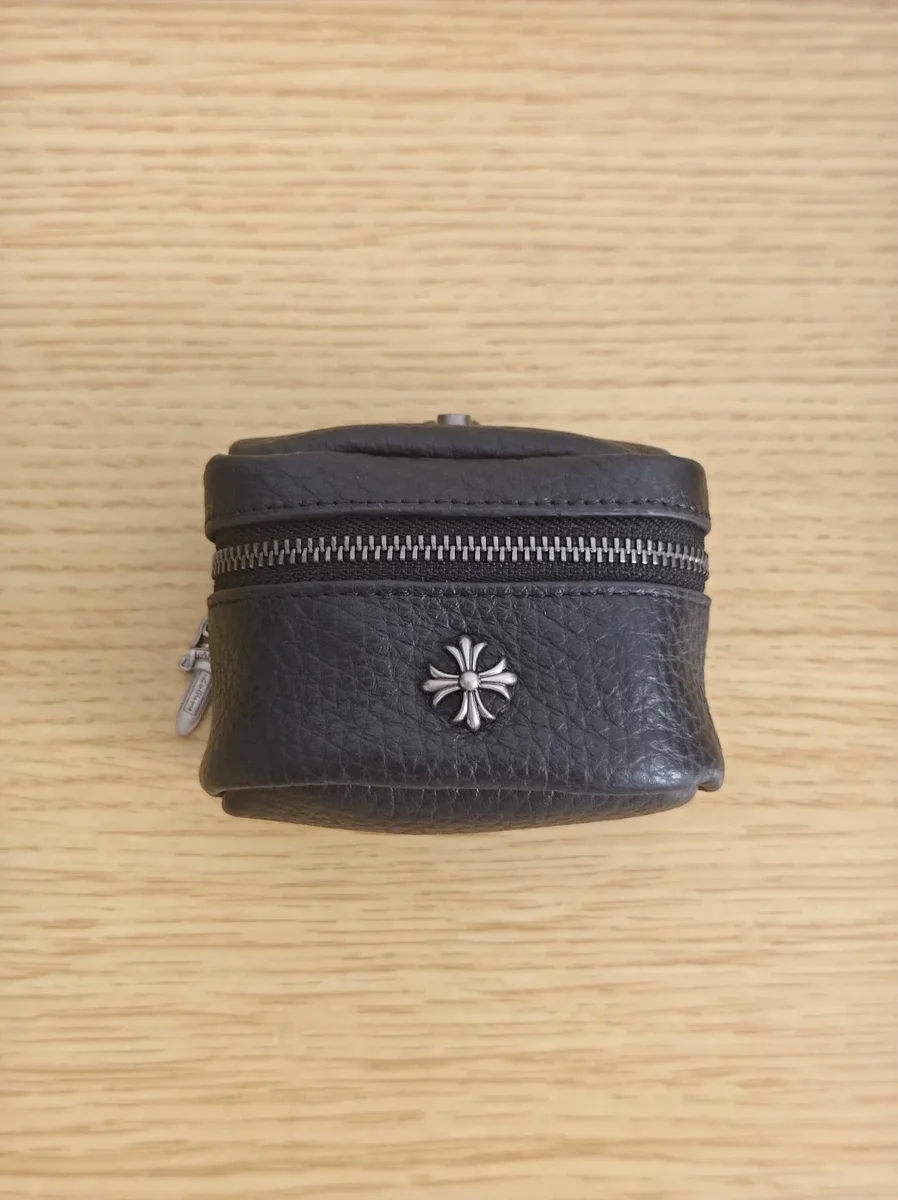 Chrome Hearts Chrome Hearts CH Cross Black Leather Pouch Black
