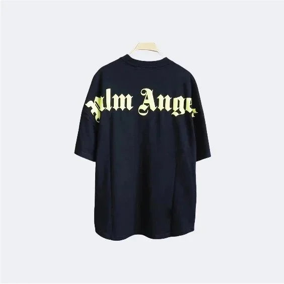 Palm Angels Palm Angels 'Palm Angel' Navy Yellow T-Shirt Navy - 1