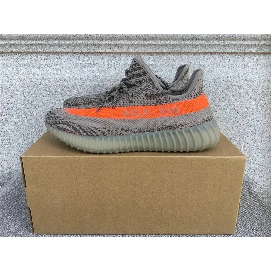 Adidas Adidas Yeezy 350 Orange Stripe Sneakers Grey - 1