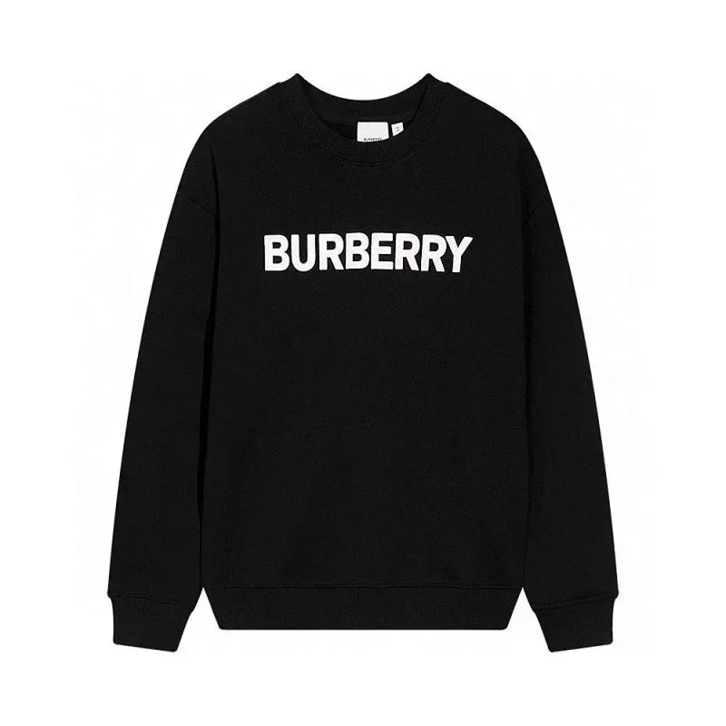 Burberry Burberry Black Logo Crewneck Sweatshirt Black - 1