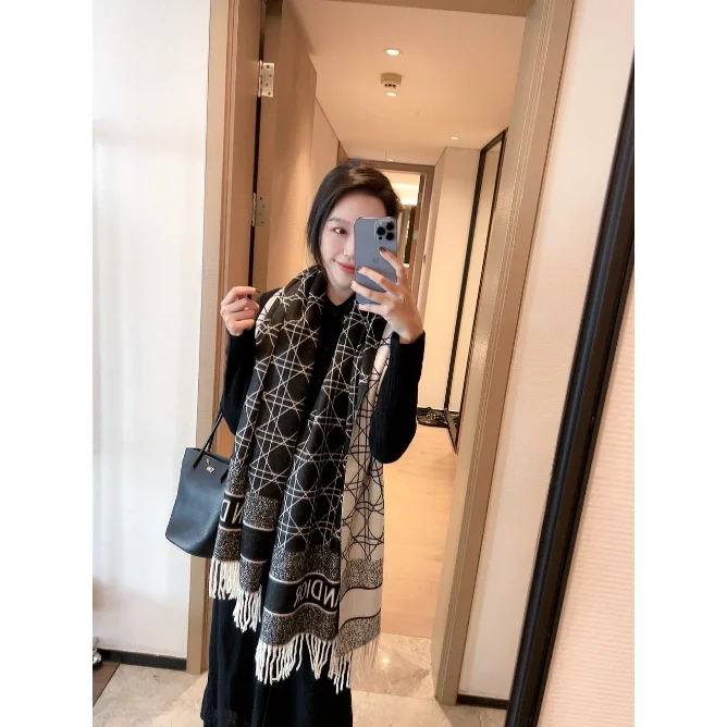 Dior Dior Lady Dior C-3 Black Scarf Black