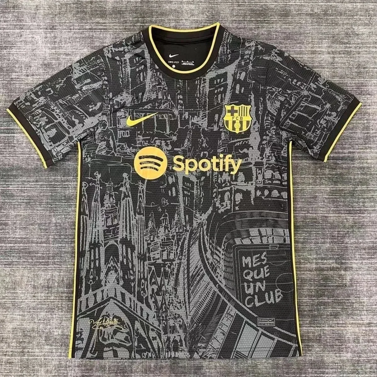 Nike Nike Black/Yellow FC Barcelona Football Jersey Black