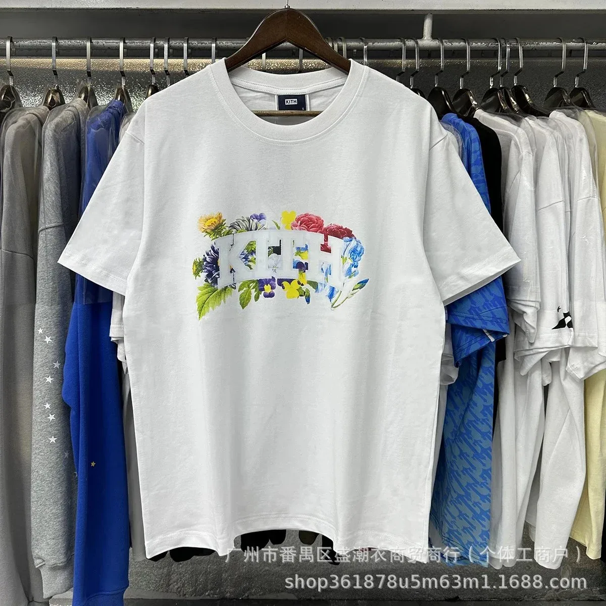 Kith Kith Floral Logo White T-Shirt White - 1