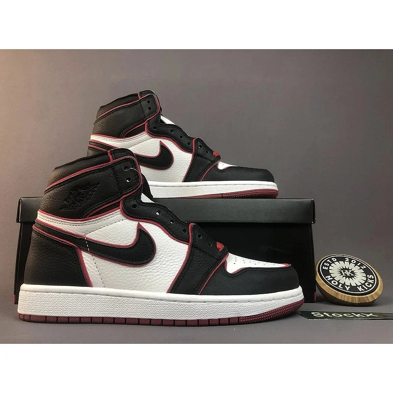 Nike Nike Air Jordan 1 Black/White/Red Sneakers Black - 1