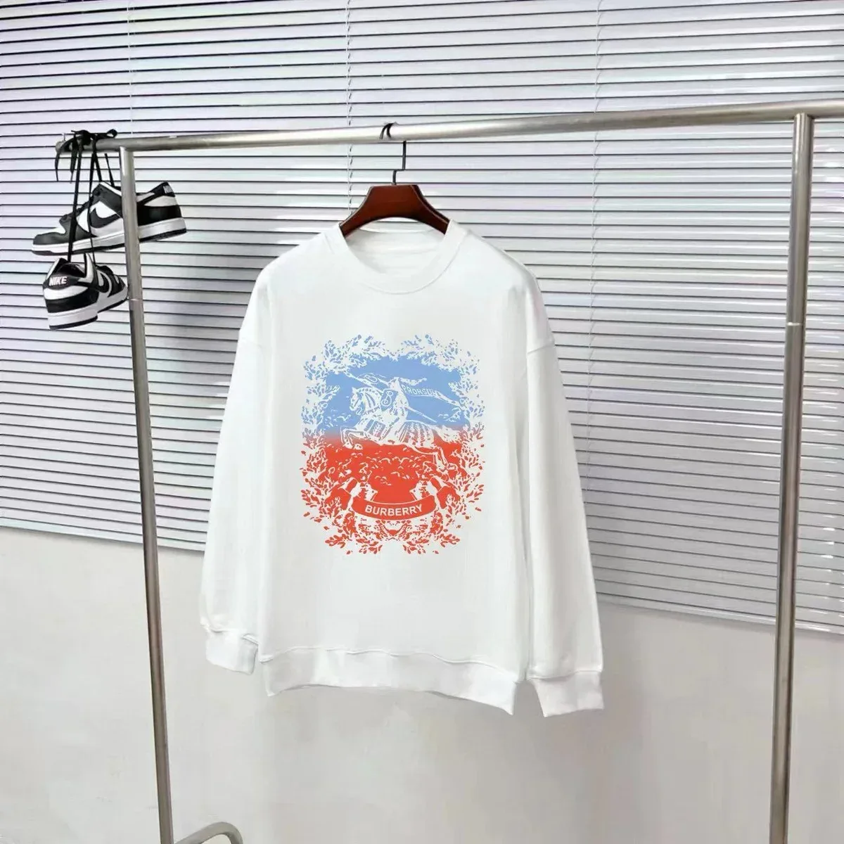 Burberry Burberry Knight Print Crewneck Sweatshirt White White - 1